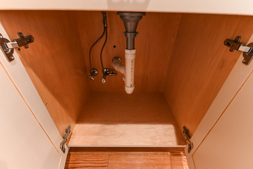 Traditional Cream Butler's Pantry with Sub-Zero Tall Wine Cooler