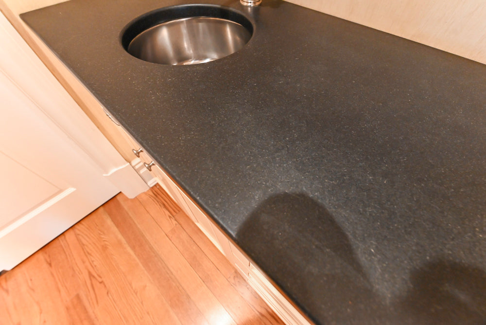 Traditional Cream Butler's Pantry with Sub-Zero Tall Wine Cooler