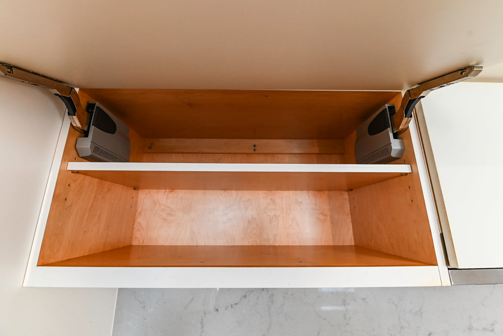 Modern Matte White Kitchen with Waterfall Island, Quartz Countertops & Miele Appliances