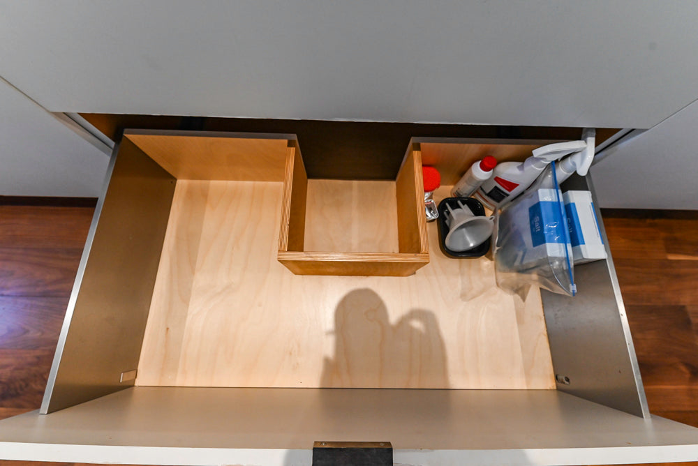 Modern Matte White Kitchen with Waterfall Island, Quartz Countertops & Miele Appliances