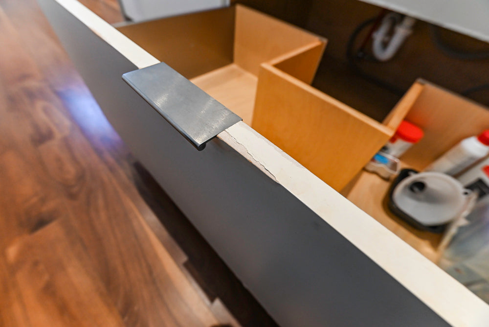 Modern Matte White Kitchen with Waterfall Island, Quartz Countertops & Miele Appliances