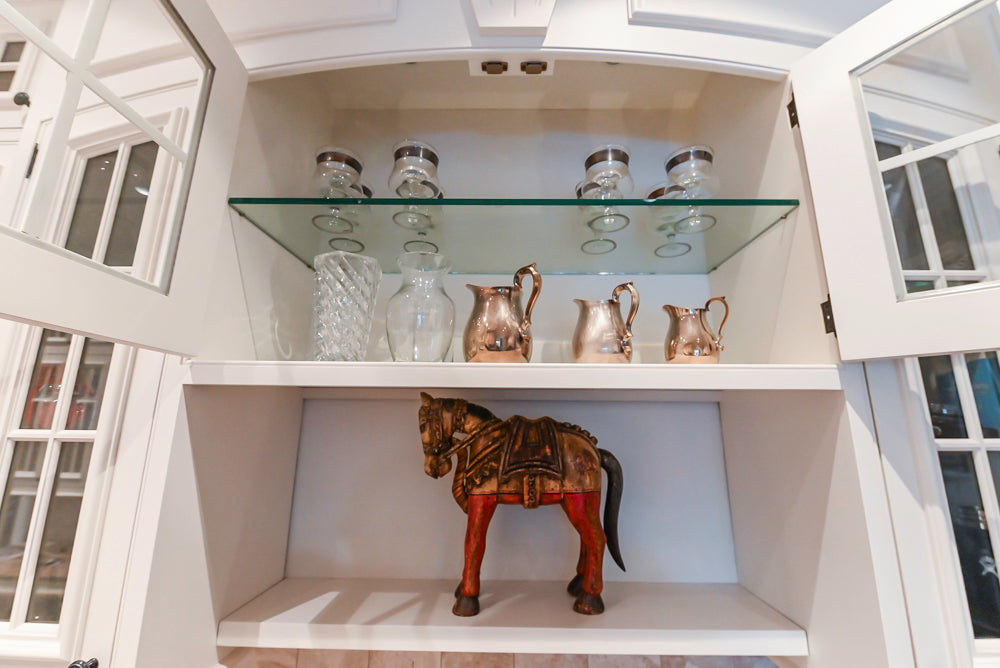 Quakermaid Traditional White Kitchen with Marble Countertops and Luxe Appliances