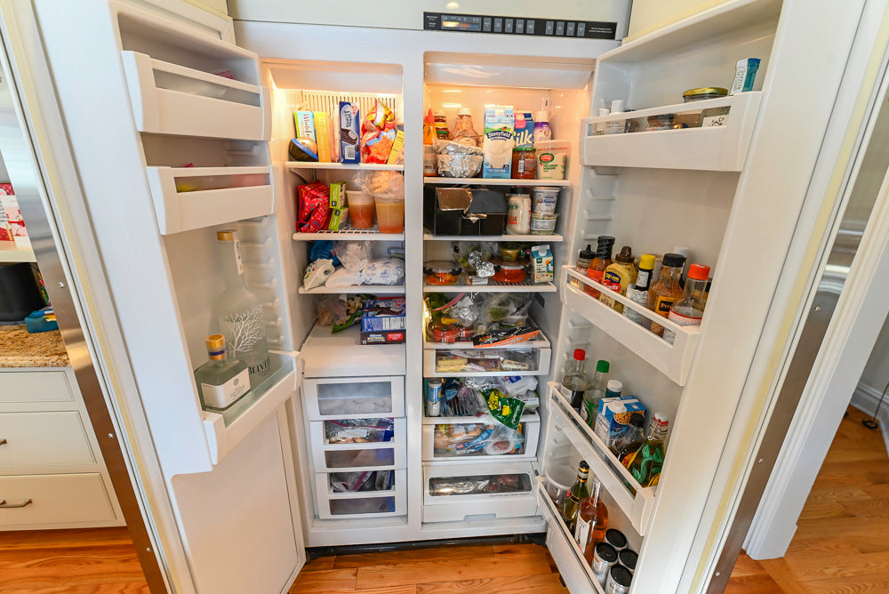 Traditional Light Cream Kitchen with Island, Granite Countertops and Appliances