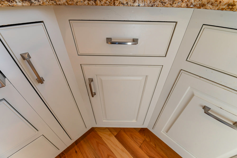 Traditional Light Cream Kitchen with Island, Granite Countertops and Appliances