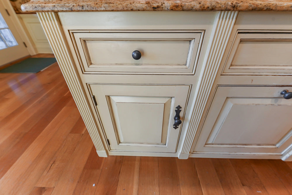 Christopher Peacock Traditional Cream Kitchen with Double Island, Granite Countertops & Appliances