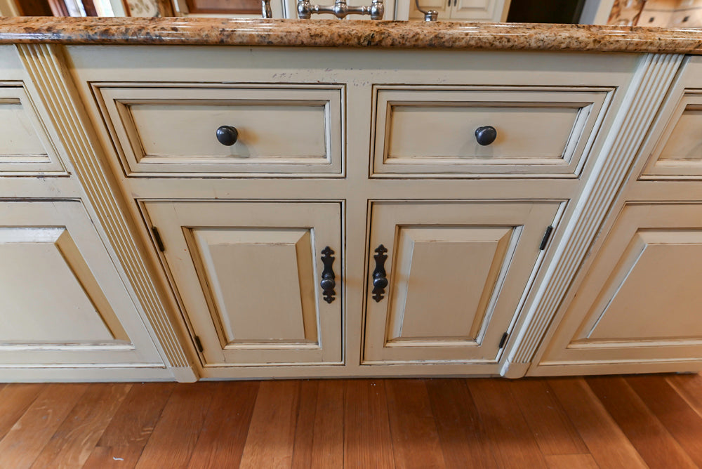 Christopher Peacock Traditional Cream Kitchen with Double Island, Granite Countertops & Appliances