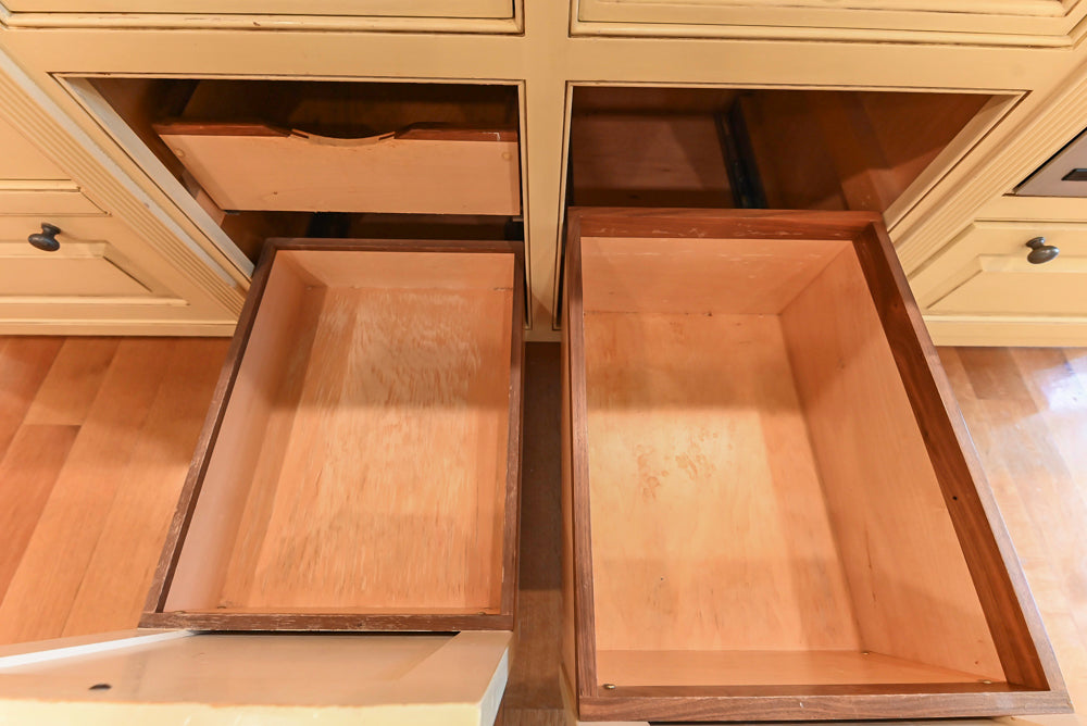 Christopher Peacock Traditional Cream Kitchen with Double Island, Granite Countertops & Appliances