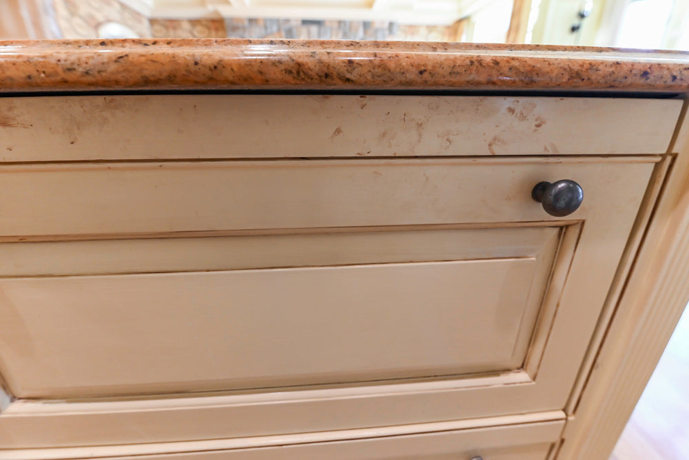 Christopher Peacock Traditional Cream Kitchen with Double Island, Granite Countertops & Appliances