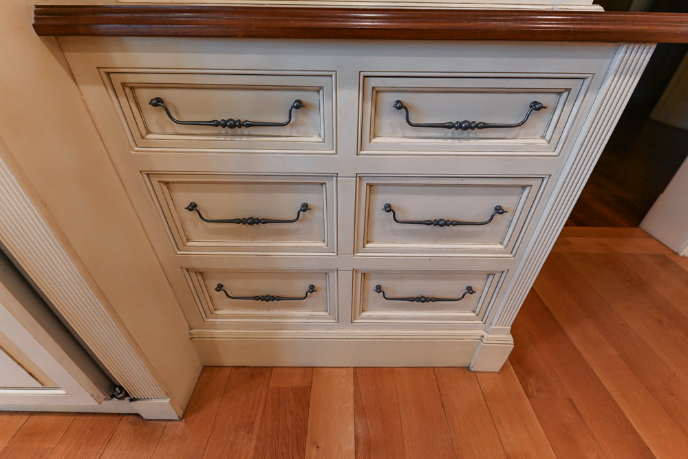 Christopher Peacock Traditional Cream Kitchen with Double Island, Granite Countertops & Appliances