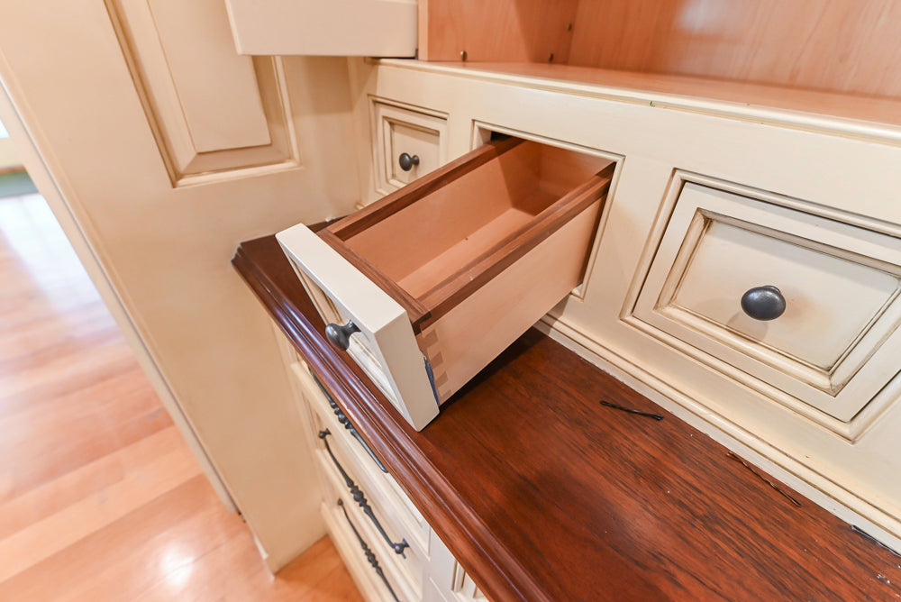 Christopher Peacock Traditional Cream Kitchen with Double Island, Granite Countertops & Appliances