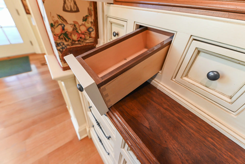 Christopher Peacock Traditional Cream Kitchen with Double Island, Granite Countertops & Appliances