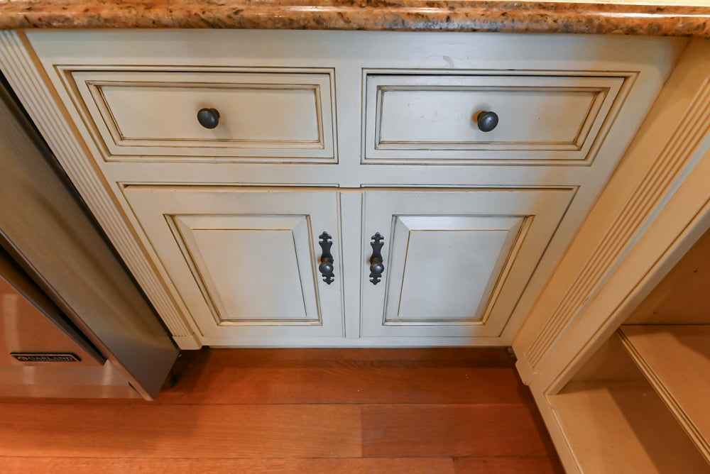 Christopher Peacock Traditional Cream Kitchen with Double Island, Granite Countertops & Appliances