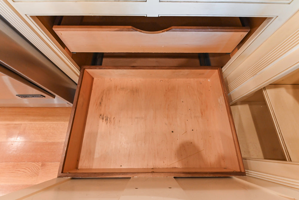 Christopher Peacock Traditional Cream Kitchen with Double Island, Granite Countertops & Appliances