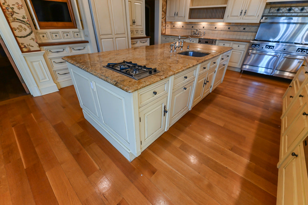 Christopher Peacock Traditional Cream Kitchen with Double Island, Granite Countertops & Appliances