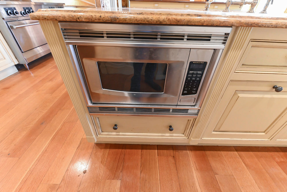 Christopher Peacock Traditional Cream Kitchen with Double Island, Granite Countertops & Appliances