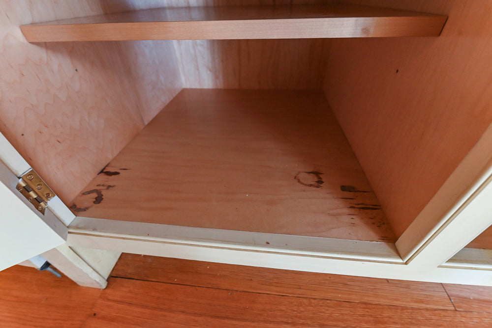 Christopher Peacock Traditional Cream Butler's Pantry with Granite Countertops & Sub-Zero Wine Coolers