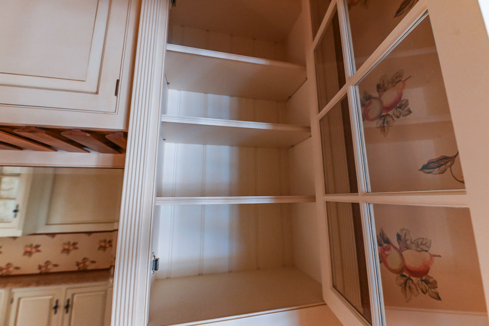 Christopher Peacock Traditional Cream Butler's Pantry with Granite Countertops & Sub-Zero Wine Coolers