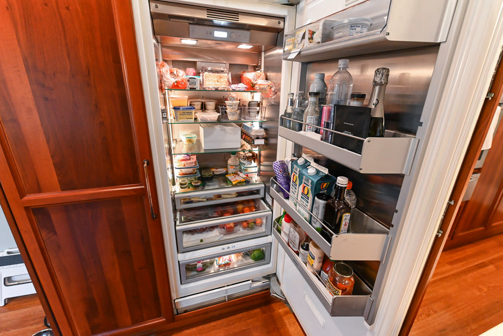 Custom Transitional Wooden Kitchen with Island, Stone Countertops and Miele Appliances