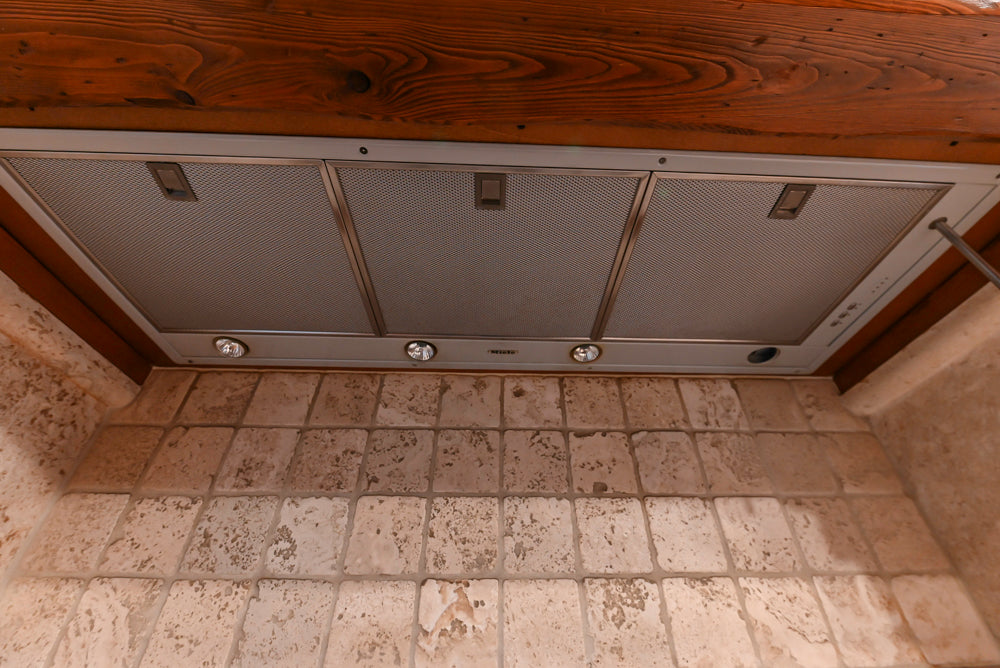 Custom Transitional Wooden Kitchen with Island, Stone Countertops and Miele Appliances