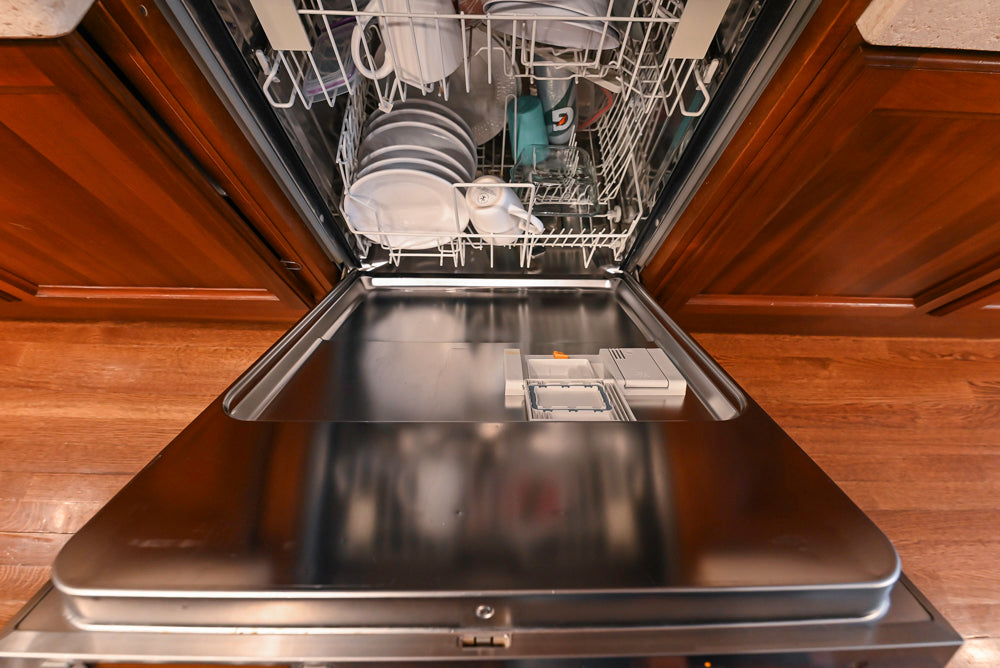 Custom Transitional Wooden Kitchen with Island, Stone Countertops and Miele Appliances