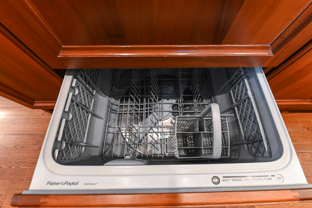 Custom Transitional Wooden Kitchen with Island, Stone Countertops and Miele Appliances