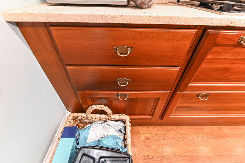 Custom Transitional Wooden Kitchen with Island, Stone Countertops and Miele Appliances