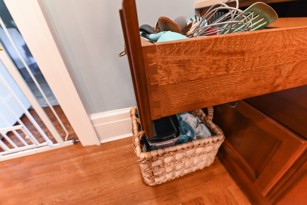 Custom Transitional Wooden Kitchen with Island, Stone Countertops and Miele Appliances