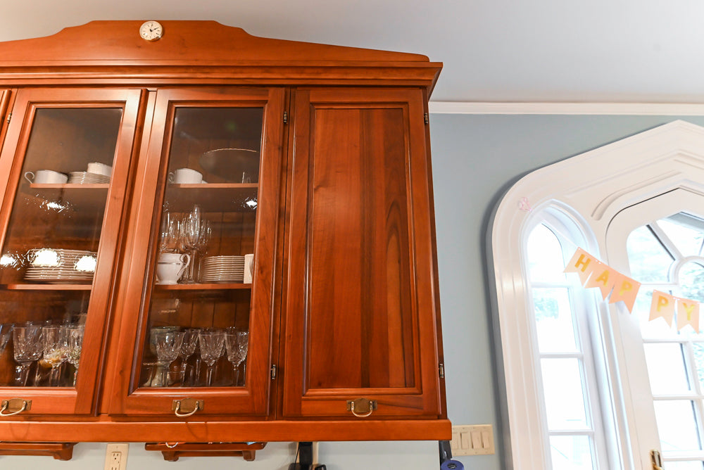 Custom Transitional Wooden Kitchen with Island, Stone Countertops and Miele Appliances