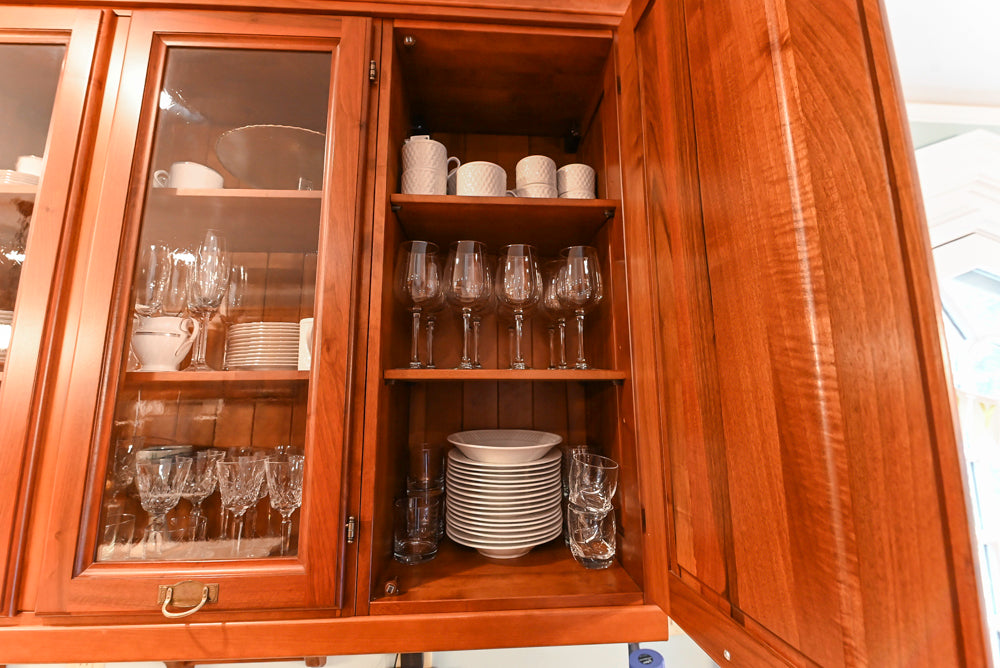 Custom Transitional Wooden Kitchen with Island, Stone Countertops and Miele Appliances