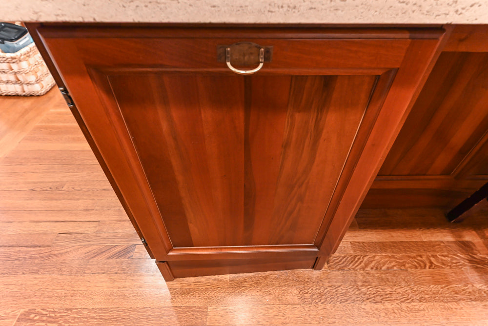 Custom Transitional Wooden Kitchen with Island, Stone Countertops and Miele Appliances