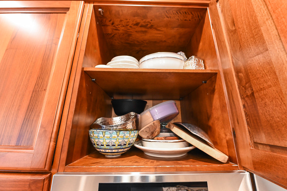 Custom Transitional Wooden Kitchen with Island, Stone Countertops and Miele Appliances