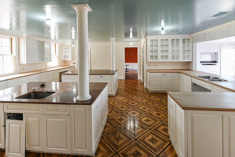 Heritage Traditional Kitchen with Double Island, Granite & Wood Countertops and Appliances