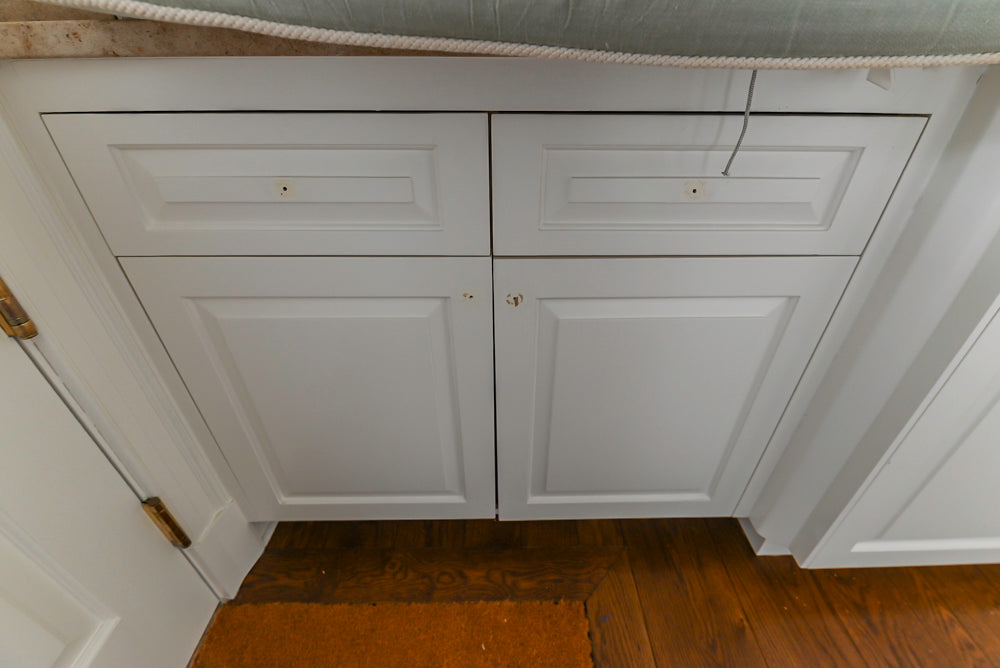 Traditional White Butler's Pantry with Built-In Sink