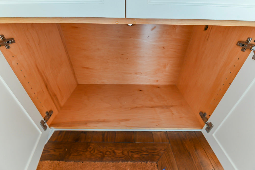 Traditional White Butler's Pantry with Built-In Sink