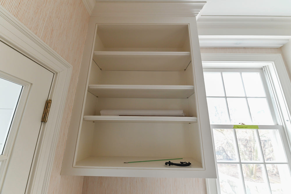 Traditional White Butler's Pantry with Built-In Sink