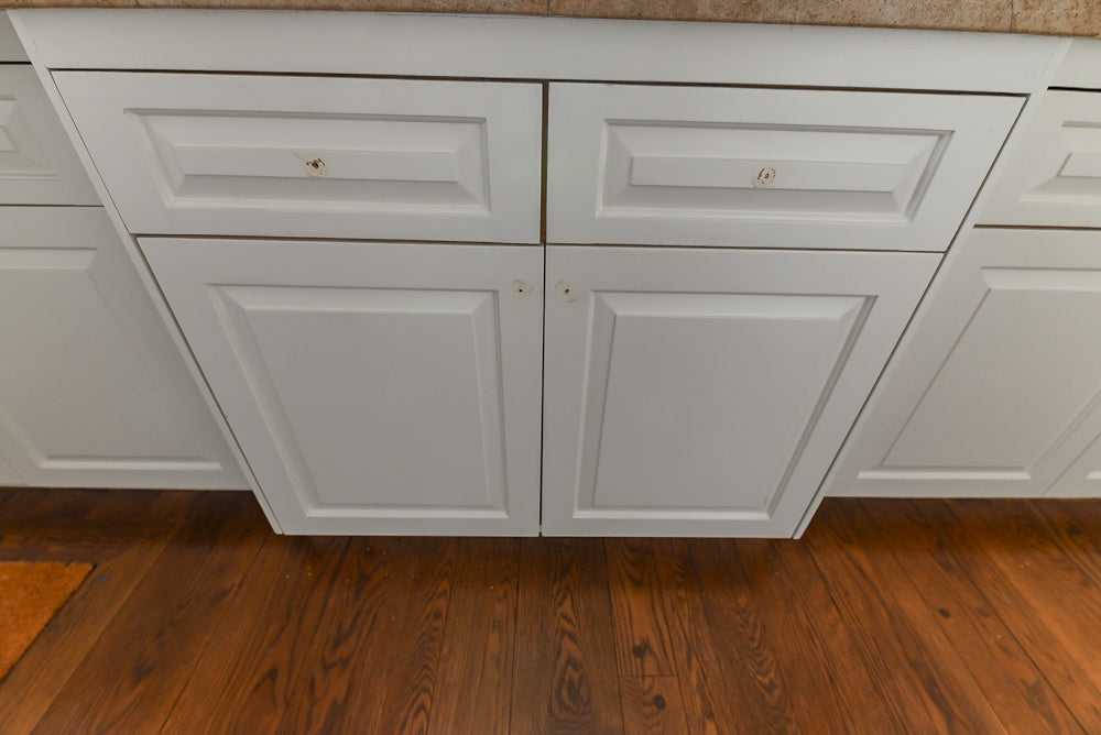 Traditional White Butler's Pantry with Built-In Sink