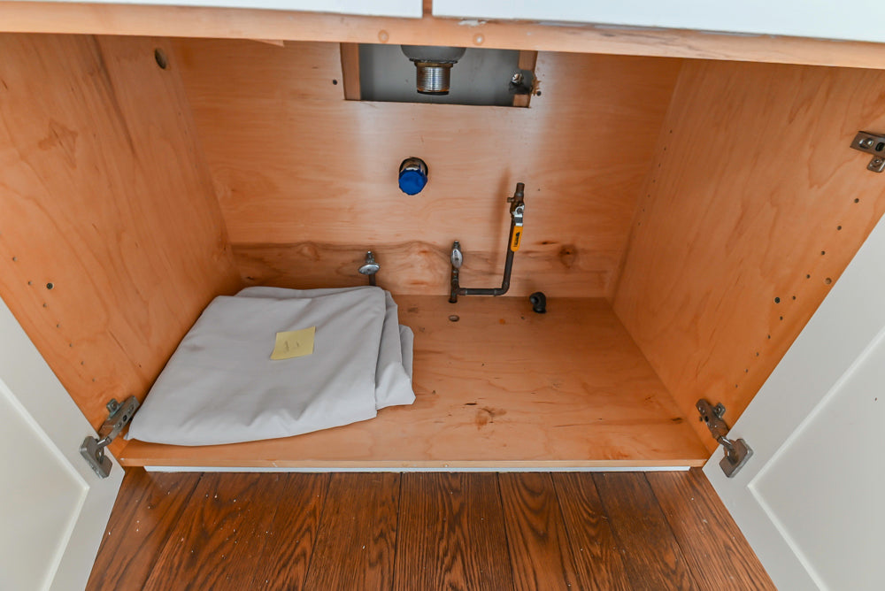 Traditional White Butler's Pantry with Built-In Sink