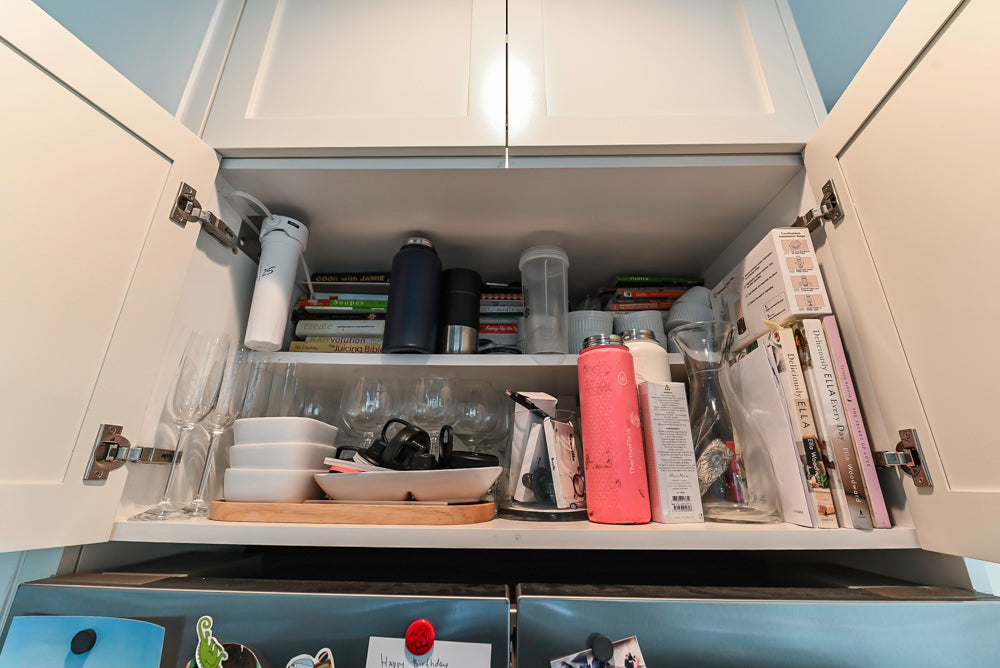 Imperia White Transitional Kitchen with Dark Grey Island, Marble & Stone Counters and Appliances