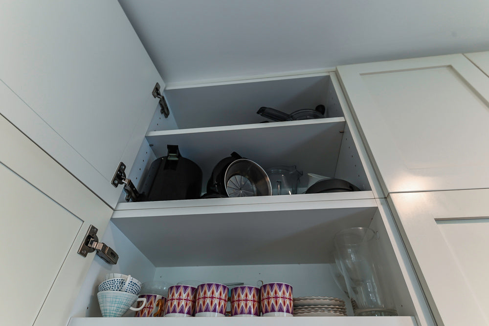 Imperia White Transitional Kitchen with Dark Grey Island, Marble & Stone Counters and Appliances