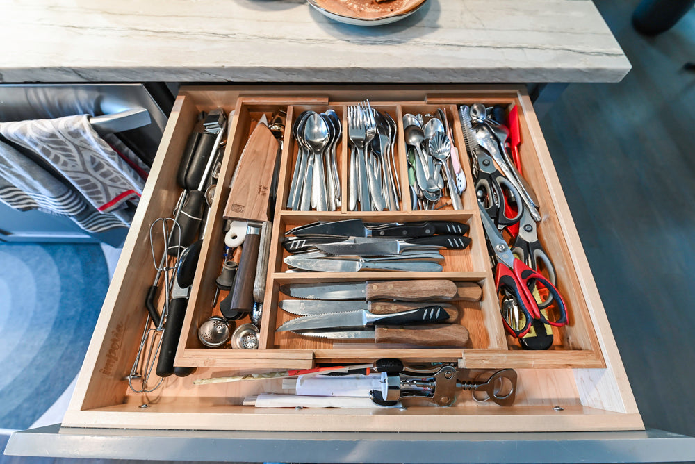 Imperia White Transitional Kitchen with Dark Grey Island, Marble & Stone Counters and Appliances