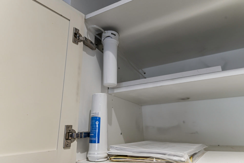 Imperia White Transitional Kitchen with Dark Grey Island, Marble & Stone Counters and Appliances