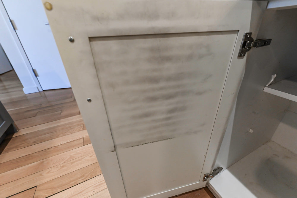 Imperia White Transitional Kitchen with Dark Grey Island, Marble & Stone Counters and Appliances