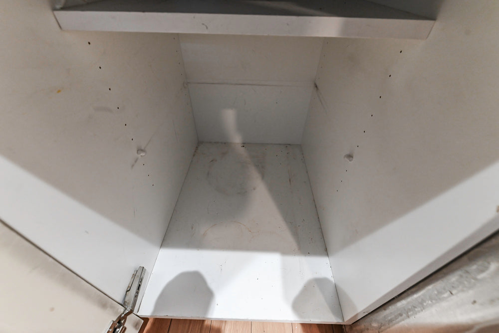 Imperia White Transitional Kitchen with Dark Grey Island, Marble & Stone Counters and Appliances