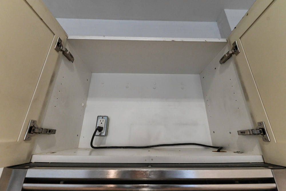 Imperia White Transitional Kitchen with Dark Grey Island, Marble & Stone Counters and Appliances