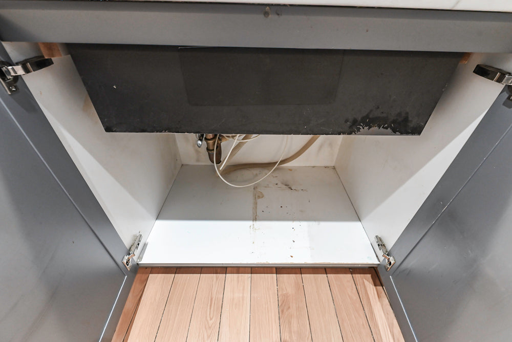 Imperia White Transitional Kitchen with Dark Grey Island, Marble & Stone Counters and Appliances