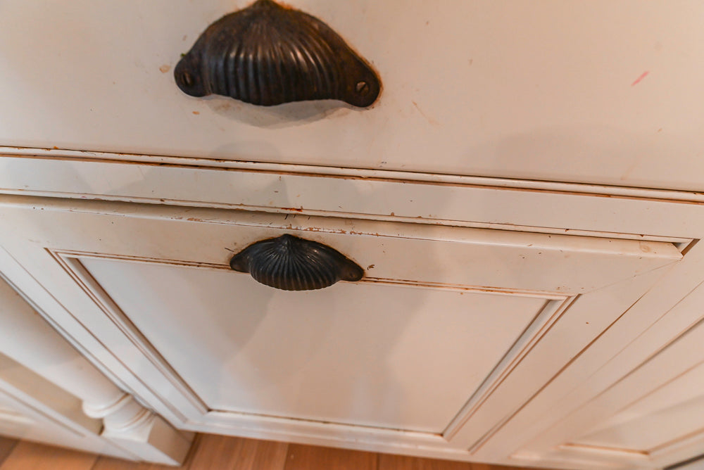 Omega Traditional Light Cream Kitchen with Island, Desk Area and Sub-Zero & Wolf Range