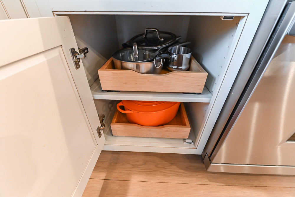 Omega Traditional Light Cream Kitchen with Island, Desk Area and Sub-Zero & Wolf Range