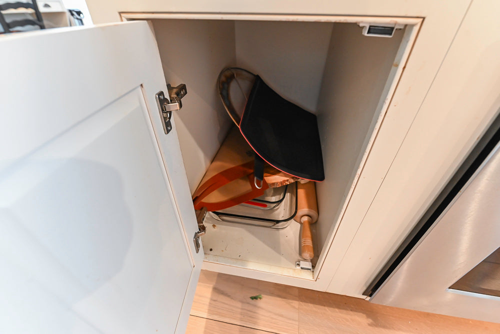 Omega Traditional Light Cream Kitchen with Island, Desk Area and Sub-Zero & Wolf Range