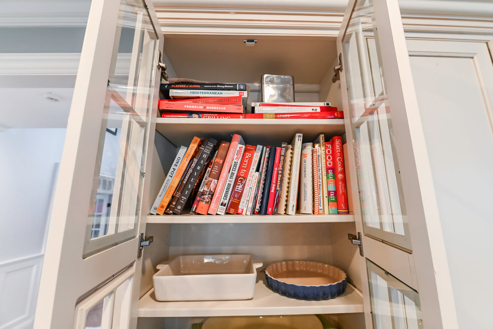 Omega Traditional Light Cream Kitchen with Island, Desk Area and Sub-Zero & Wolf Range
