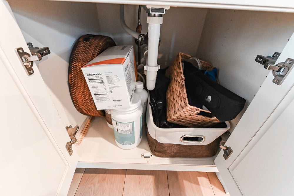 Omega Traditional Light Cream Butler's Pantry with Granite Countertops